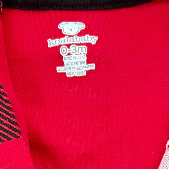 Koala Baby Footie PJ’s - XMas Print Koala Baby Pajamas. - Picture 4 of 4